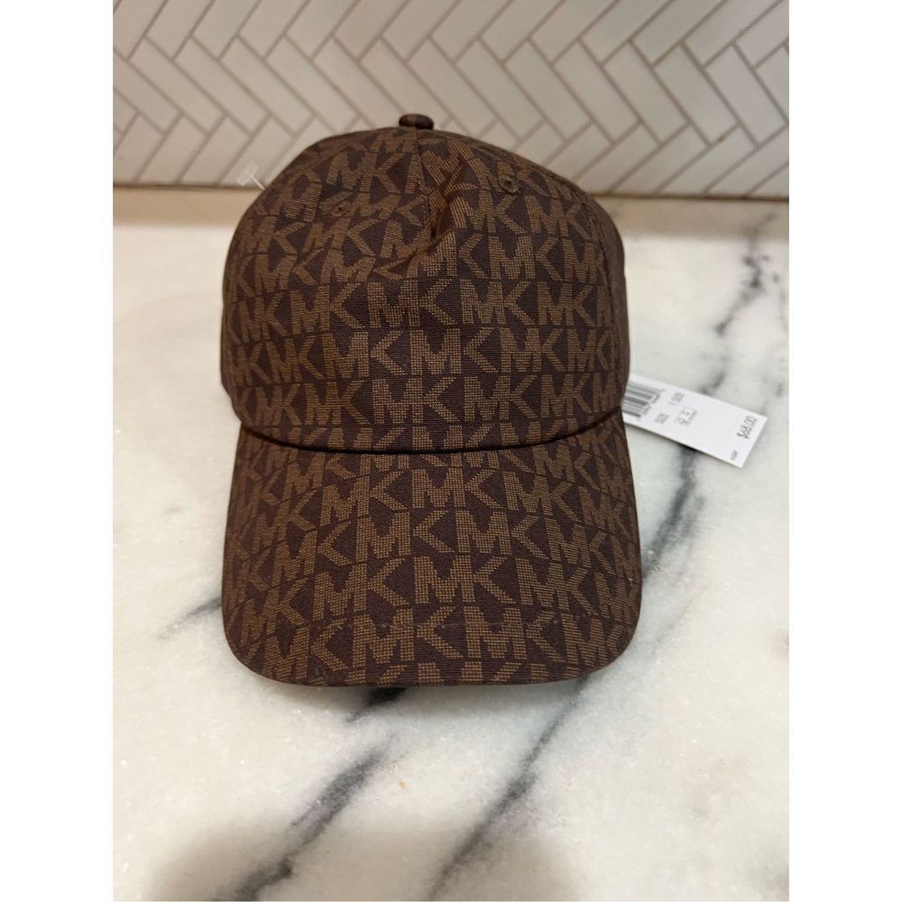 NWT Michael Kors Brown Signature Baseball Hat OSFA,